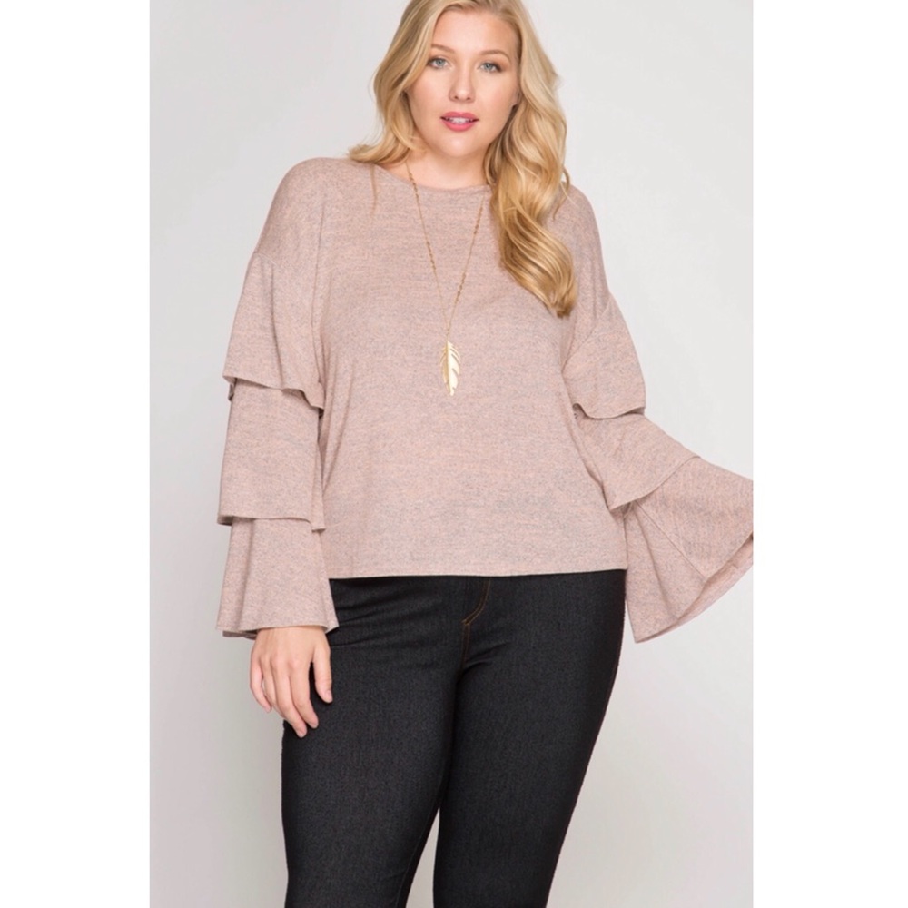 Plus Size Ruffle Top